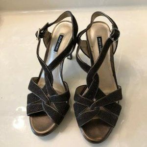 Alex Marie Brown Suede Open Toe Shoes 7.5M